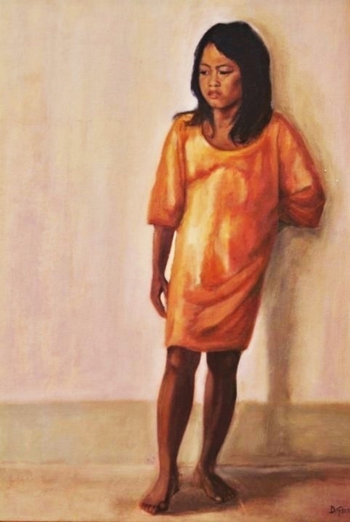 bimba indonesiana cm 50x70 olio su tela 1999 Daniela Ghione