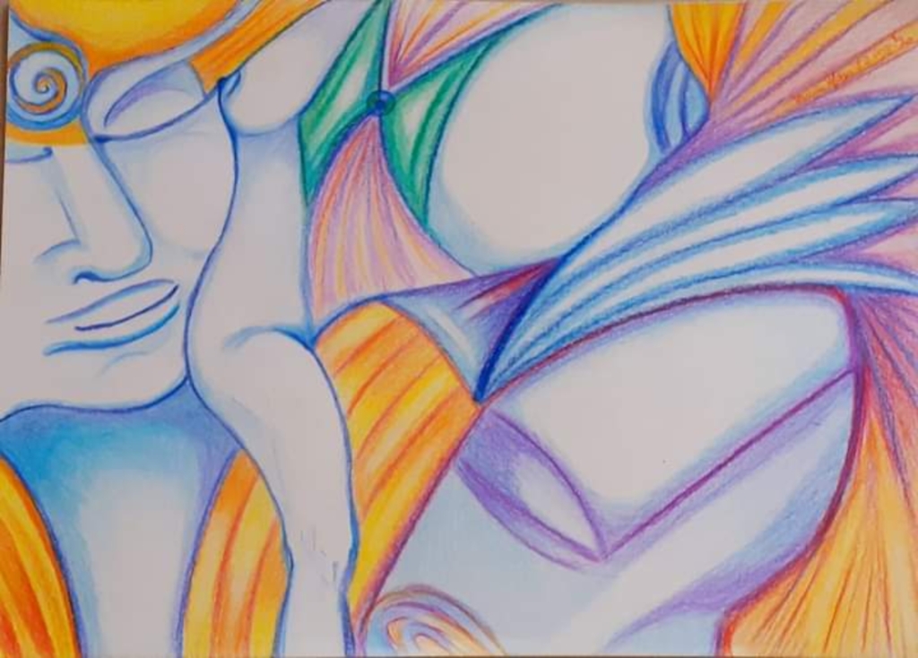 Liberta creativa matite colorate su carta cm30x21 2020 Vania Maso