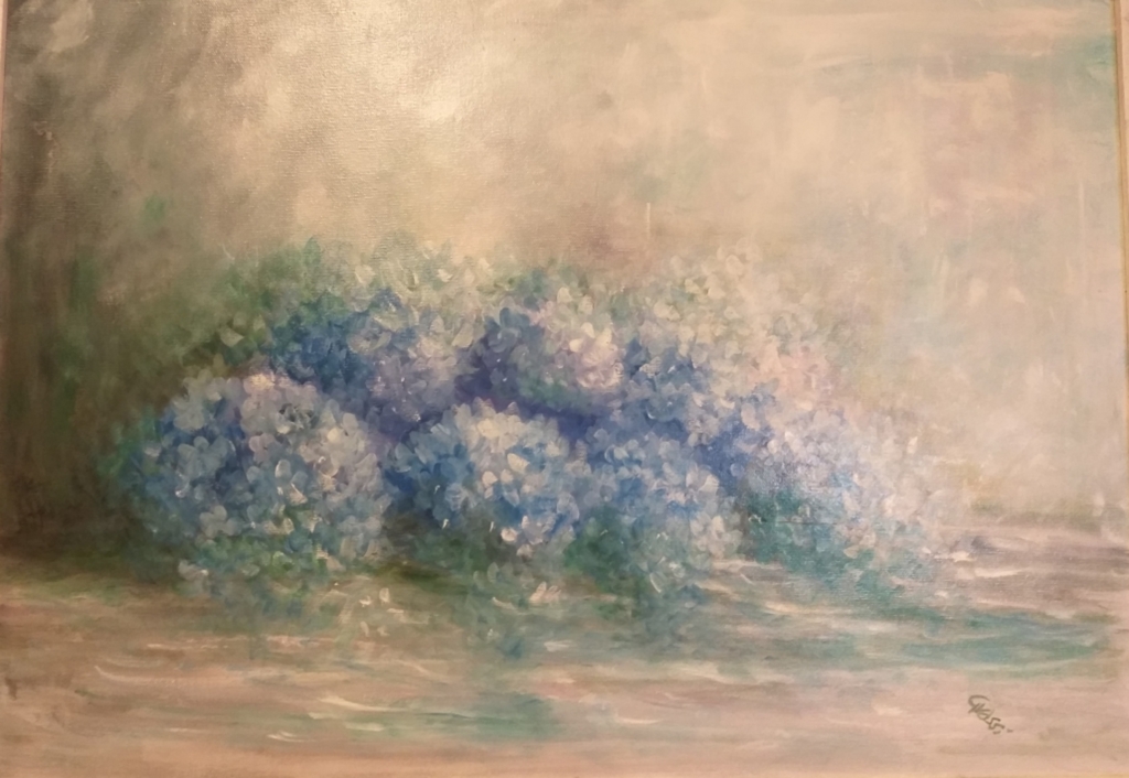 Emozioni in blu olio su tela 50x70cm Michela Grassi